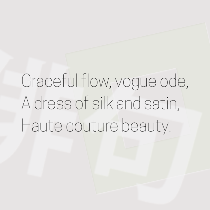 Graceful flow, vogue ode, A dress of silk and satin, Haute couture beauty.