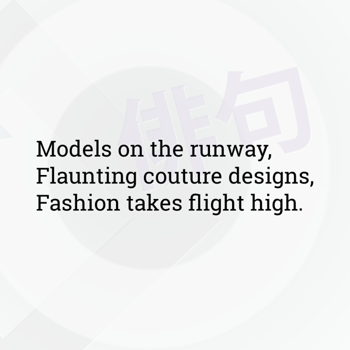 Models on the runway, Flaunting couture designs, Fashion takes flight high.