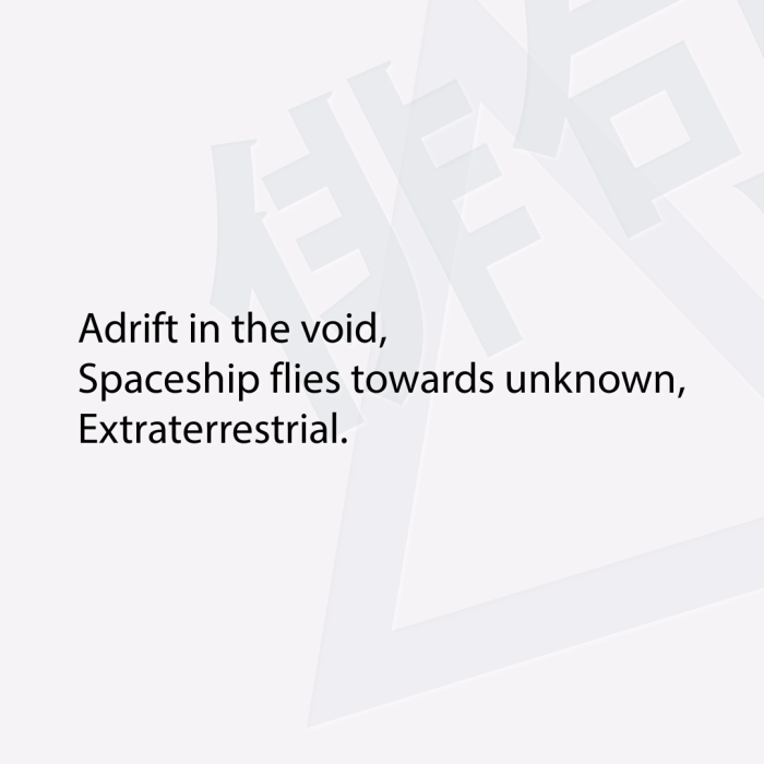 Adrift in the void, Spaceship flies towards unknown, Extraterrestrial.