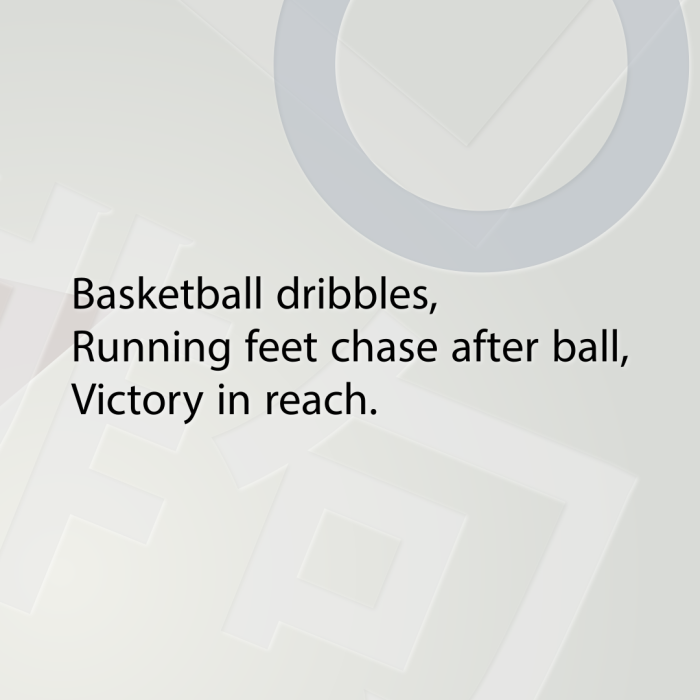 Basketball dribbles, Running feet chase after ball, Victory in reach.