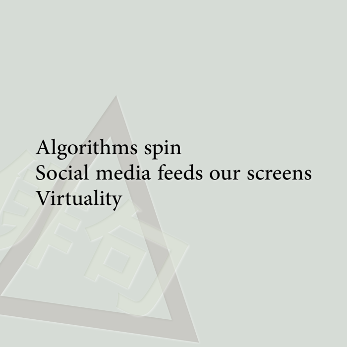 Algorithms spin Social media feeds our screens Virtuality