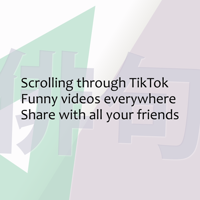 Scrolling through TikTok Funny videos everywhere Share with all your friends